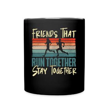 Running Runner Half Marathon - Full Colour Mug - black - Front