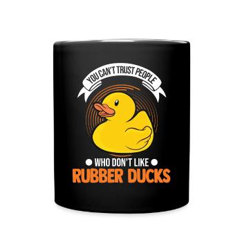 Canard en caoutchouc Cadeau Canard Grinçant Canard Bain Canard - Mug uni - noir - Devant