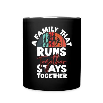 Running Runner Half Marathon - Full Colour Mug - black - Front