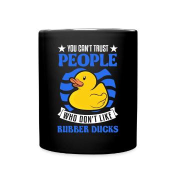 Canard en caoutchouc Cadeau Canard Grinçant Canard Bain Canard - Mug uni - noir - Devant