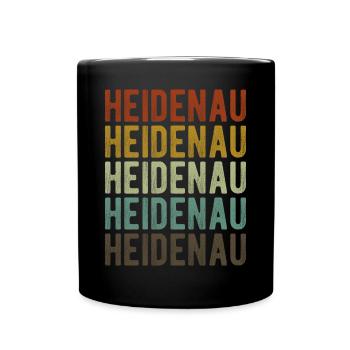 Heidenau Stadt Retro Vintage - Tasse einfarbig - Schwarz - Vorne
