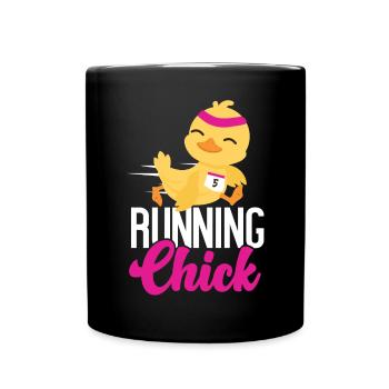 Running Runner Half Marathon - Full Colour Mug - black - Front