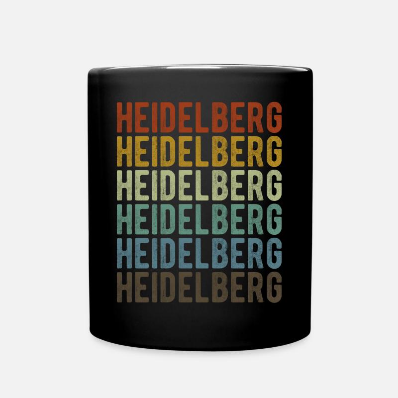 Heidelberg Stadt Retro Vintage - Tasse einfarbig - Schwarz