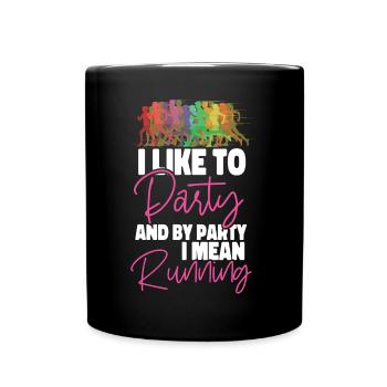 Running Runner Half Marathon I - Full Colour Mug - black - Front