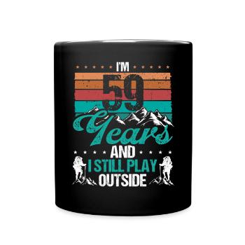 59 Year Old Hiker Mountains Hiking 59 Birthday - Tasse einfarbig - Schwarz - Vorne