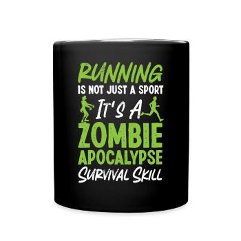 Running Runner Semi-Marathon - Mug uni - noir - Devant
