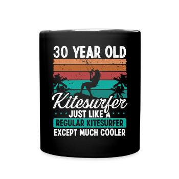 30 Birthday Kiteboarding 30 Years Old Kitesurfing - Tasse einfarbig - Schwarz - Vorne