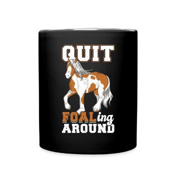 Écoutez les poulains - Clydesdale - Mug uni - noir - Devant