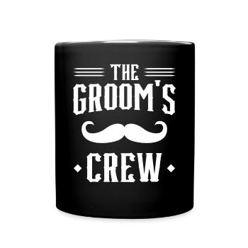 Die Crew Des Bräutigams - Tasse einfarbig - Schwarz - Vorne