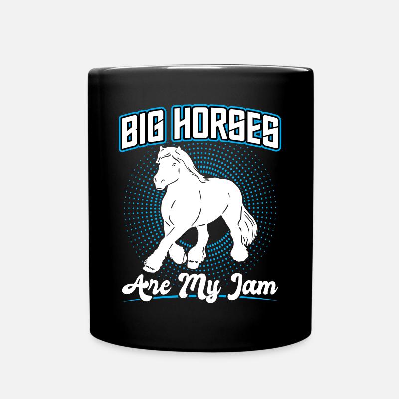 Les grands chevaux sont ma passion - Clydesdale - Mug uni - noir