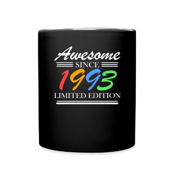 1993 - Jahrgang 1993 - Fantastisch seit 1993 - Tasse einfarbig - Schwarz - Vorne