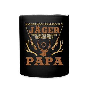 Manche Menschen Nennen Mich Jäger Die Wichtigsten - Tasse einfarbig - Schwarz - Vorne