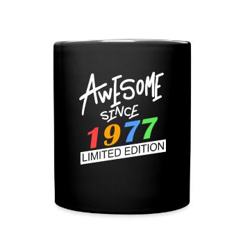 1977 - Jahrgang 1977 - Fantastisch seit 1977 - Tasse einfarbig - Schwarz - Vorne