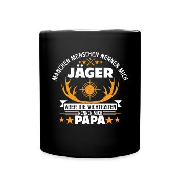 Manche Menschen Nennen Mich Jäger Die Wichtigsten - Tasse einfarbig - Schwarz - Vorne