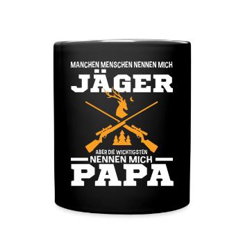 Manche Menschen Nennen Mich Jäger Die Wichtigsten - Tasse einfarbig - Schwarz - Vorne
