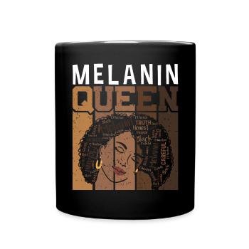 Melanin-Königin Stolzer Schwarzer - Tasse einfarbig - Schwarz - Vorne