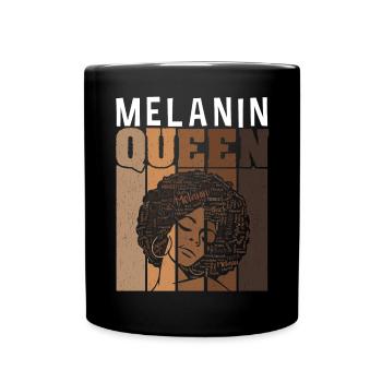 Melanin-Königin Stolzer Schwarzer - Tasse einfarbig - Schwarz - Vorne