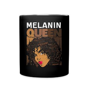 Melanin-Königin Stolzer Schwarzer - Tasse einfarbig - Schwarz - Vorne
