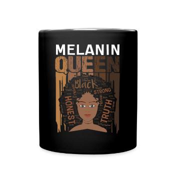 Melanin-Königin Stolzer Schwarzer - Tasse einfarbig - Schwarz - Vorne