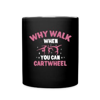 Pourquoi marcher quand on peut faire des acrobaties à vélo - Mug uni - noir - Devant