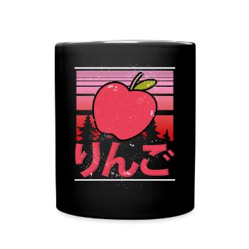 Sweet Kawaii Fresh Apple - Full Colour Mug - black - Front