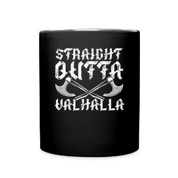 Direkt Aus Der Walhalla Axt - Tasse einfarbig - Schwarz - Vorne