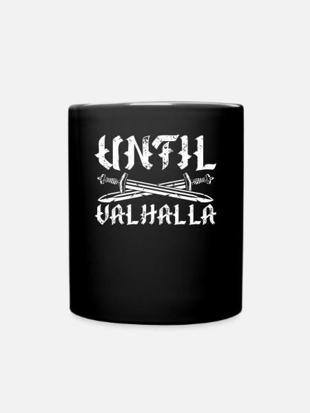 Bis Zum Walhalla Schwert - Tasse einfarbig - Schwarz