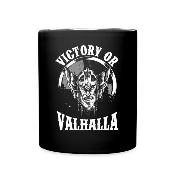 Sieg Oder Walhalla wikinger - Tasse einfarbig - Schwarz - Vorne