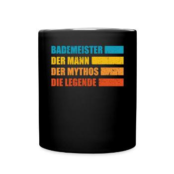Bademeister Rettungsschwimmer Ehemann - Tasse einfarbig - Schwarz - Vorne