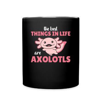 les meilleures choses dans la vie sont Axolotls doux Axololt - Mug uni - noir - Devant