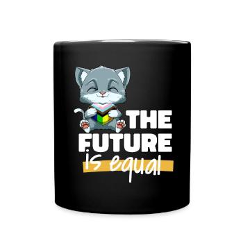 Progressiv Stolz Katze - Transgender Genderqueer - Tasse einfarbig - Schwarz - Vorne