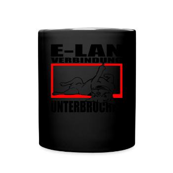 Hund Bulldogge Statement Spruch - E-LAN - Hund - Tasse einfarbig - Schwarz - Vorne