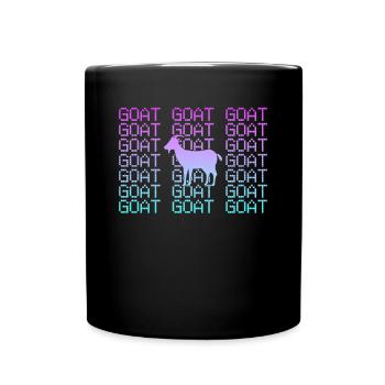 Chèvre - Mug uni - noir - Devant