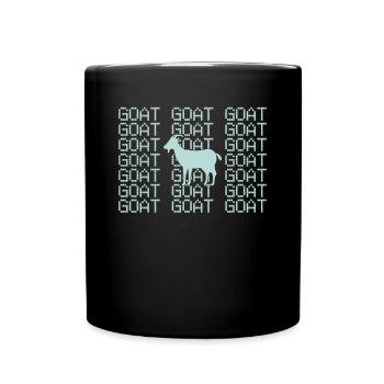 Chèvre - Mug uni - noir - Devant
