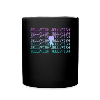 Qualle - Tasse einfarbig - Schwarz - Vorne