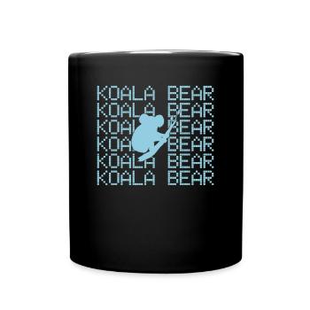 Ours Koala - Mug uni - noir - Devant
