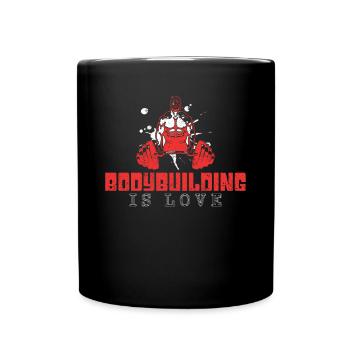 Bodybuilding Spruch - Tasse einfarbig - Schwarz - Vorne