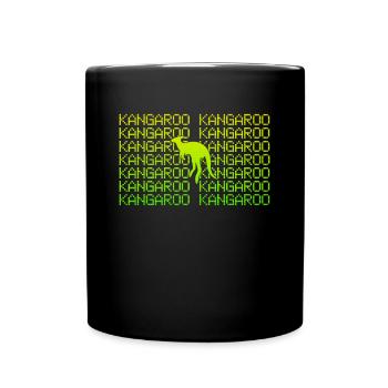 Kangourou - Mug uni - noir - Devant