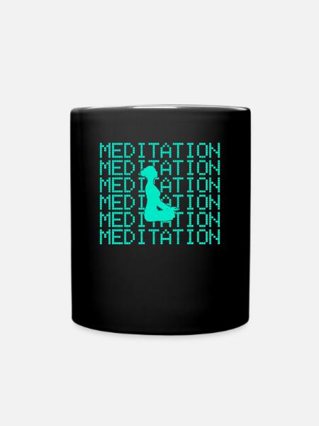 Meditation - Tasse einfarbig - Schwarz