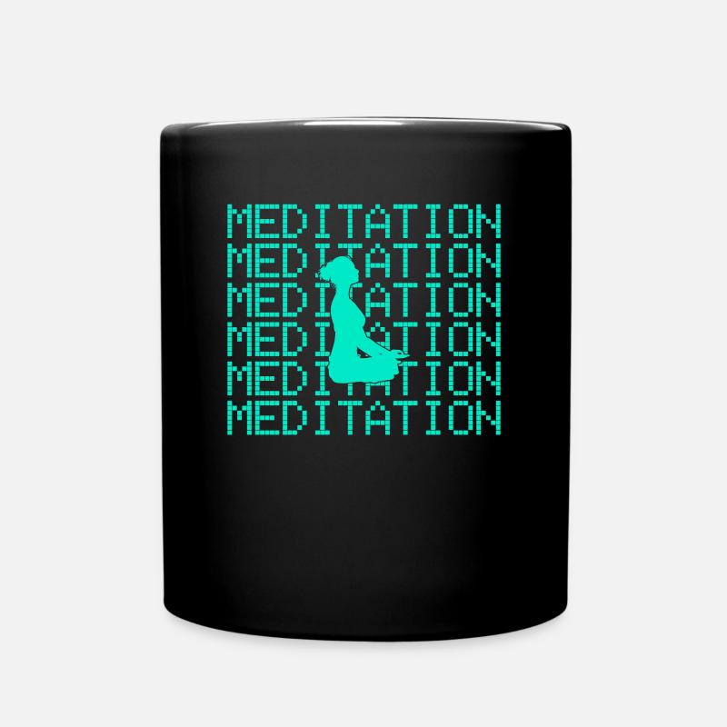 Meditation - Tasse einfarbig - Schwarz