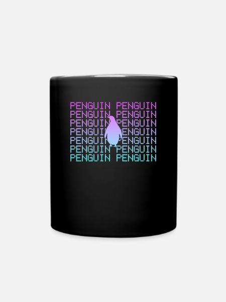 Pinguin - Enfärgad mugg - svart
