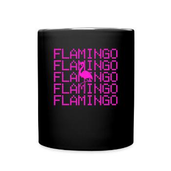 Flamant - Mug uni - noir - Devant