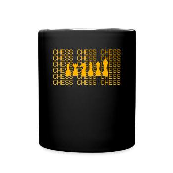 Schach - Tasse einfarbig - Schwarz - Vorne