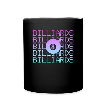 Billiard - Tasse einfarbig - Schwarz - Vorne