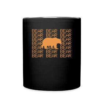 Bär - Tasse einfarbig - Schwarz - Vorne