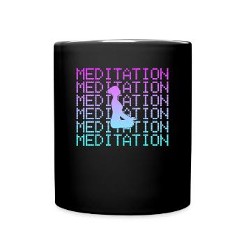 Meditation - Tasse einfarbig - Schwarz - Vorne