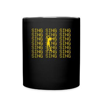 Singen - Tasse einfarbig - Schwarz - Vorne