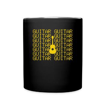 Gitarre - Tasse einfarbig - Schwarz - Vorne
