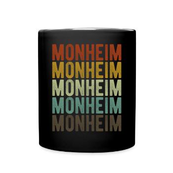 Monheim Stadt Retro Vintage - Tasse einfarbig - Schwarz - Vorne