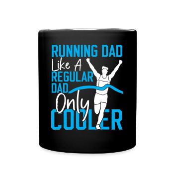 Coureur de course Semi-marathon Papa - Mug uni - noir - Devant